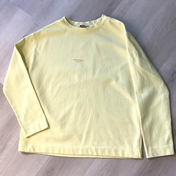 Acne Studios Yellow Lhynn Sweatshirt Unisex size S - Picture 1 of 8